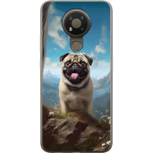 Mobiele hoes voor Nokia 3.4 met Blije Hond ontwerp