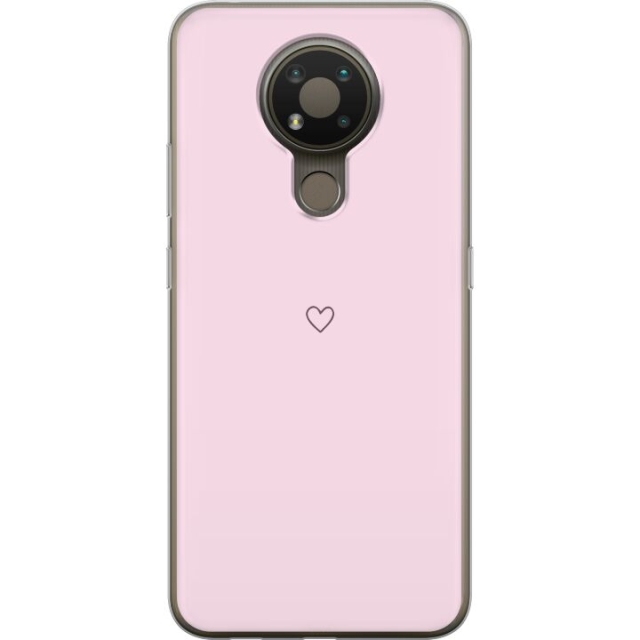 Mobiele hoes voor Nokia 3.4 met Hart ontwerp