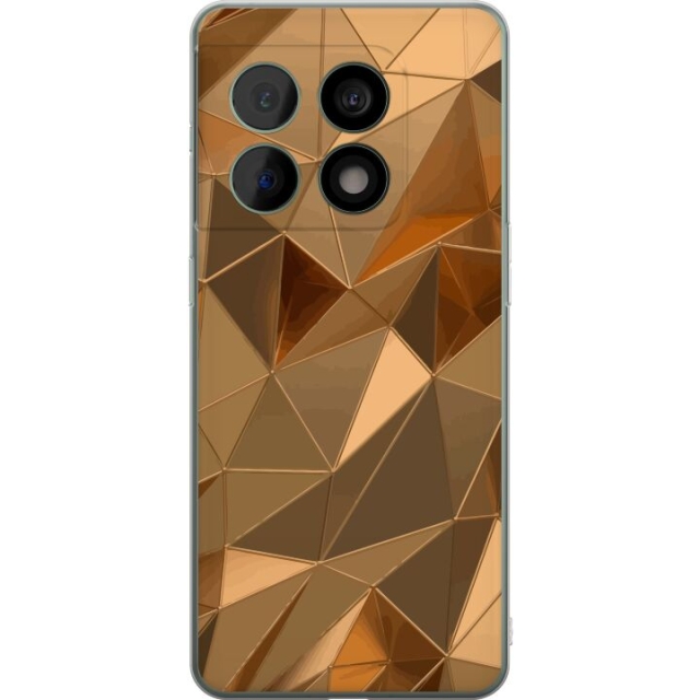 Mobiele hoes voor OnePlus 10 Pro met 3D Goud ontwerp