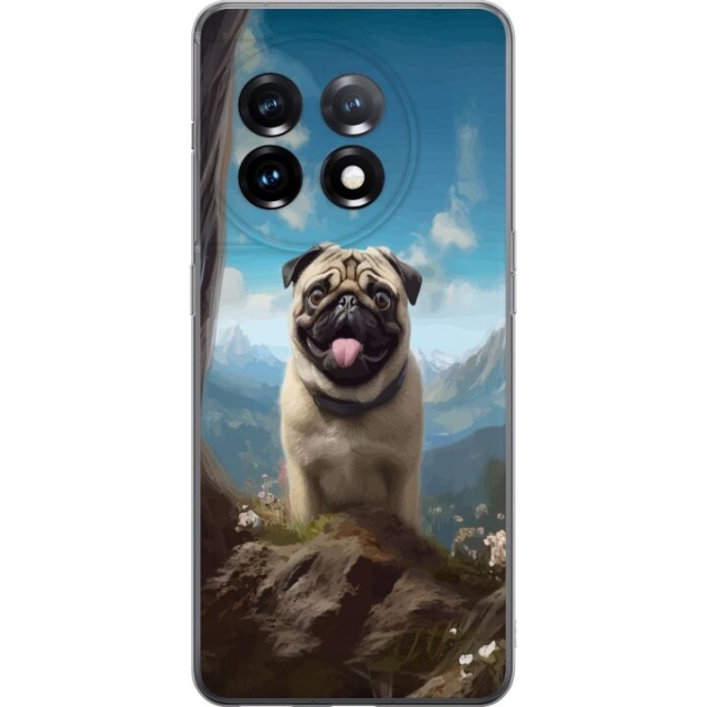 Mobiele hoes voor OnePlus 11R met Blije Hond ontwerp