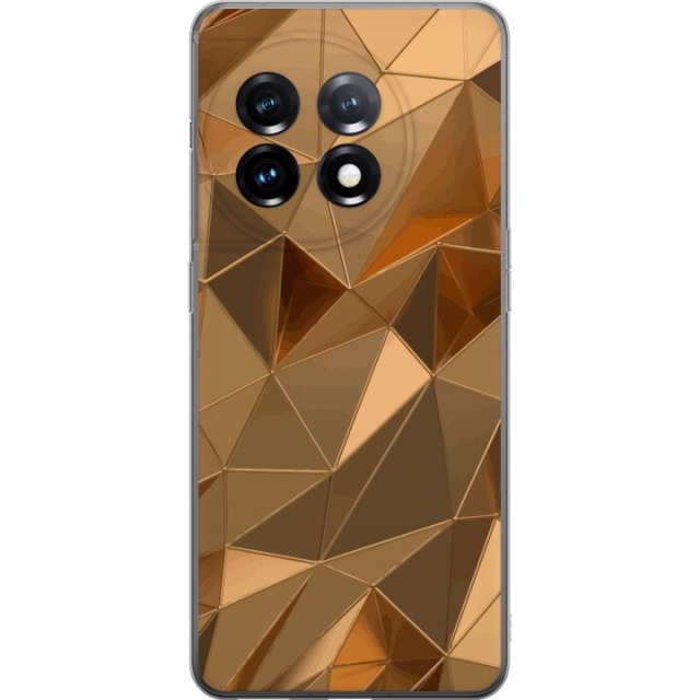 Mobiele hoes voor OnePlus 11R met 3D Goud ontwerp