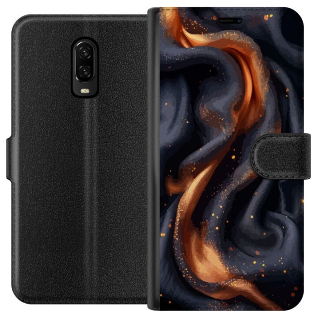 Portemonnee-hoesje voor OnePlus 6T met Vurig zijde ontwerp
