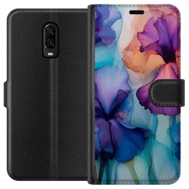 Portemonnee-hoesje voor OnePlus 6T met Magische bloemen ontwerp