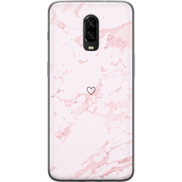 Mobiele hoes voor OnePlus 6T met Roze Hart ontwerp