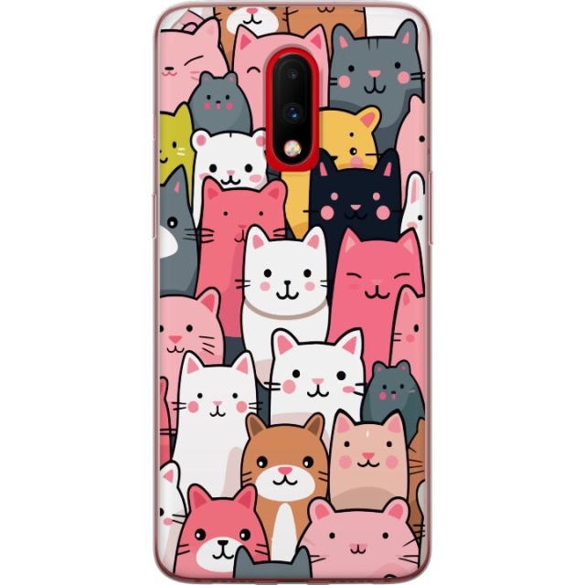 Mobiele hoes voor OnePlus 7 met Kattenpatroon ontwerp