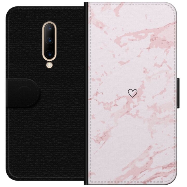 Portemonnee-hoesje voor OnePlus 7 Pro met Roze Hart ontwerp