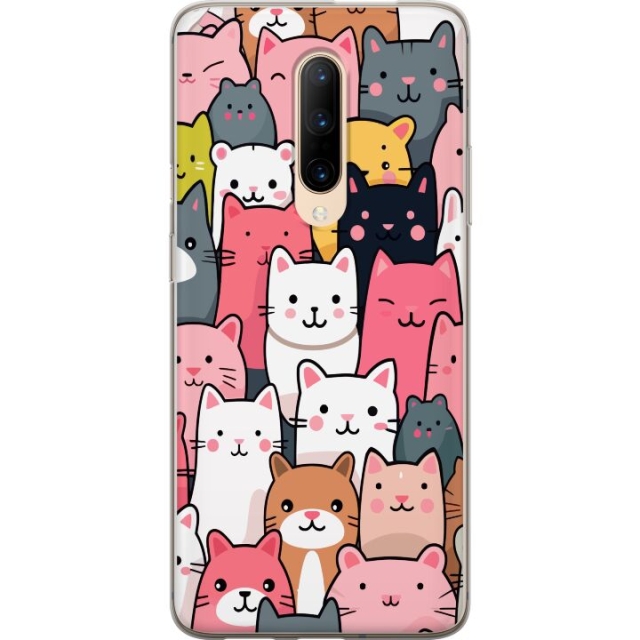 Mobiele hoes voor OnePlus 7 Pro met Kattenpatroon ontwerp