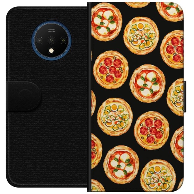 Portemonnee-hoesje voor OnePlus 7T met Pizza ontwerp