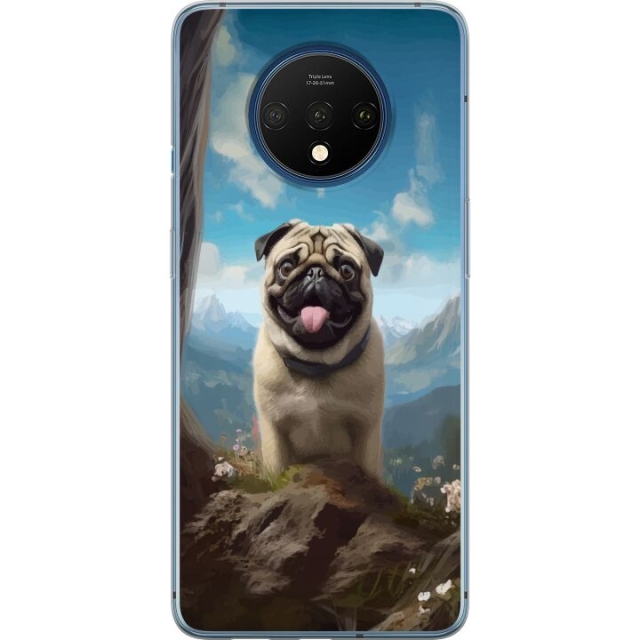 Mobiele hoes voor OnePlus 7T met Blije Hond ontwerp