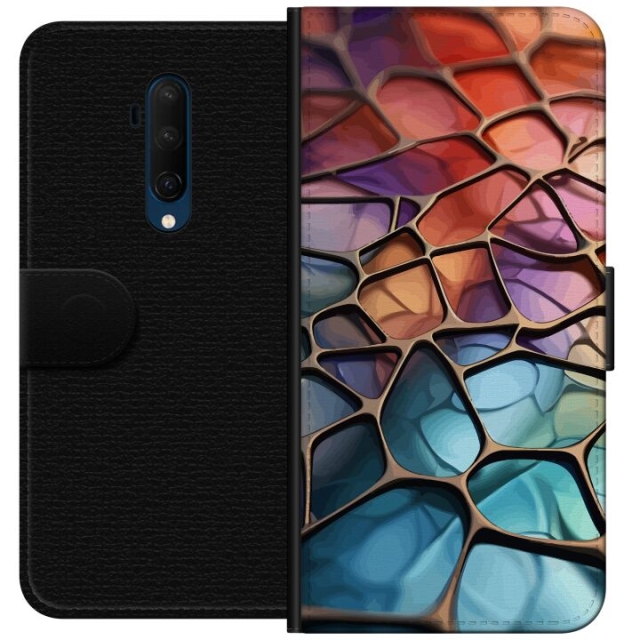 Portemonnee-hoesje voor OnePlus 7T Pro met Metallic patroon ontwerp
