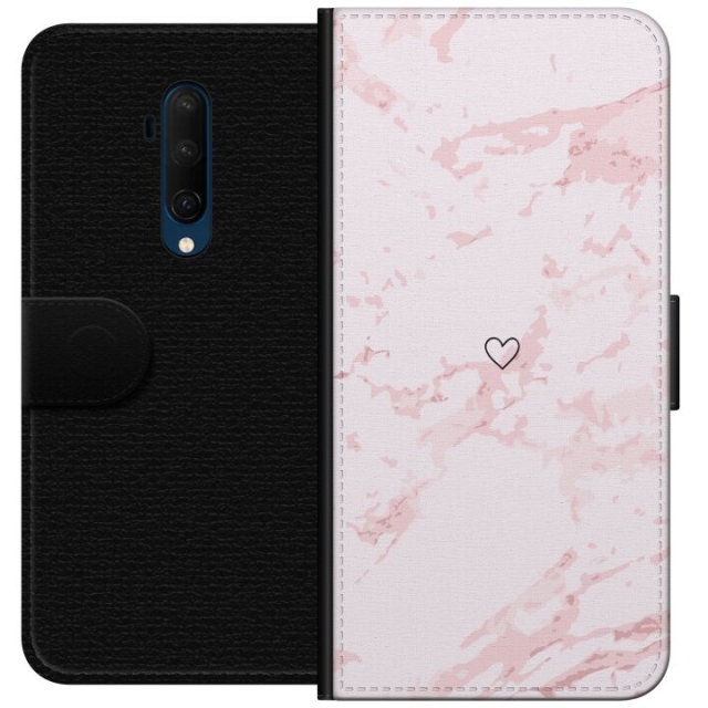 Portemonnee-hoesje voor OnePlus 7T Pro met Roze Hart ontwerp
