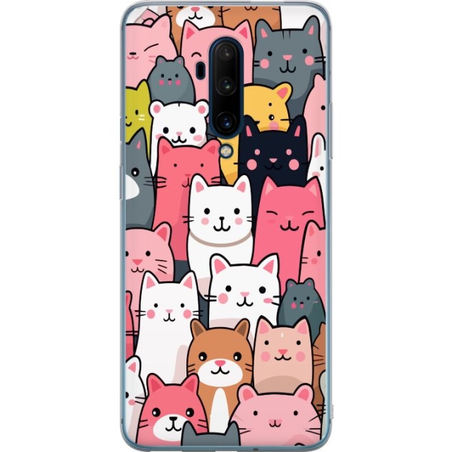 Mobiele hoes voor OnePlus 7T Pro met Kattenpatroon ontwerp