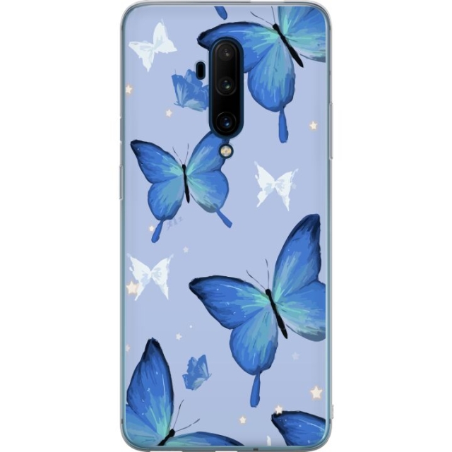 Mobiele hoes voor OnePlus 7T Pro met Blauwe vlinders ontwerp