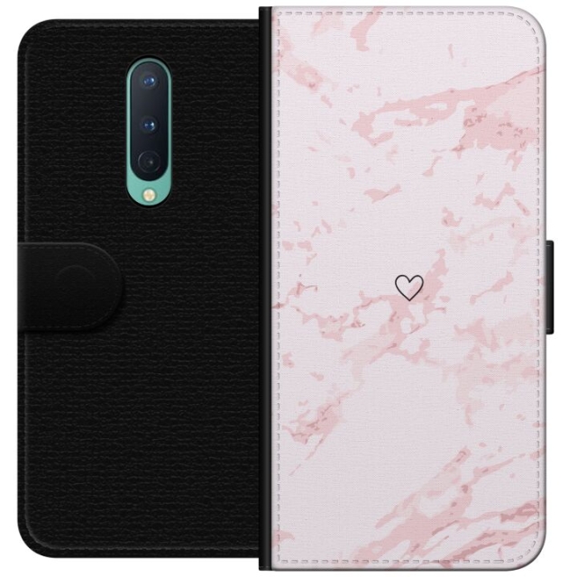 Portemonnee-hoesje voor OnePlus 8 met Roze Hart ontwerp