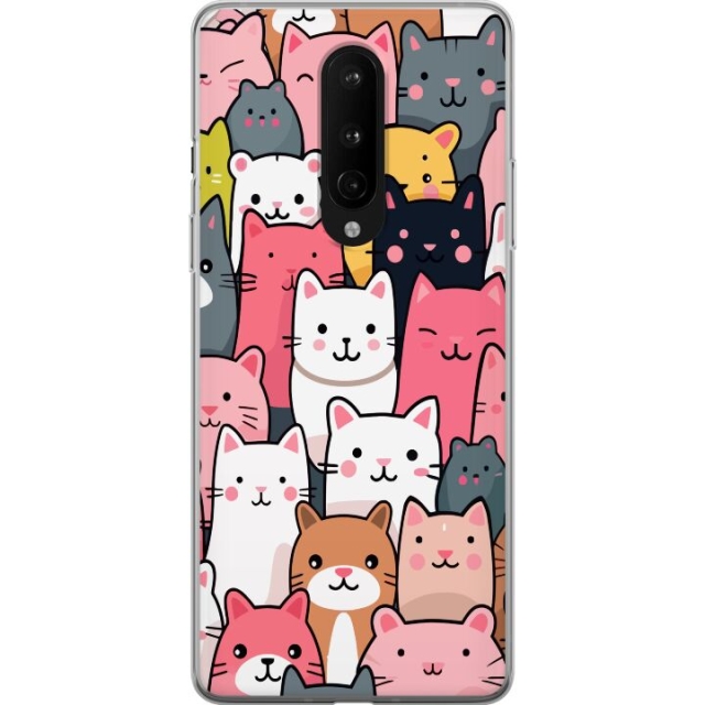 Mobiele hoes voor OnePlus 8 met Kattenpatroon ontwerp