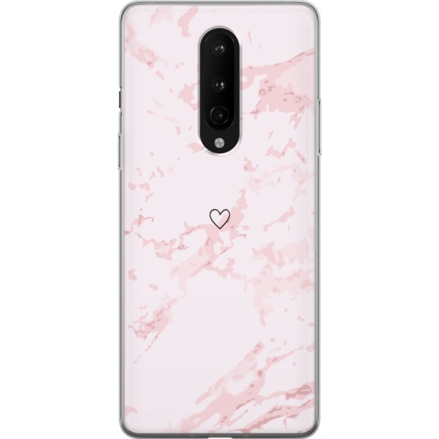 Mobiele hoes voor OnePlus 8 met Roze Hart ontwerp