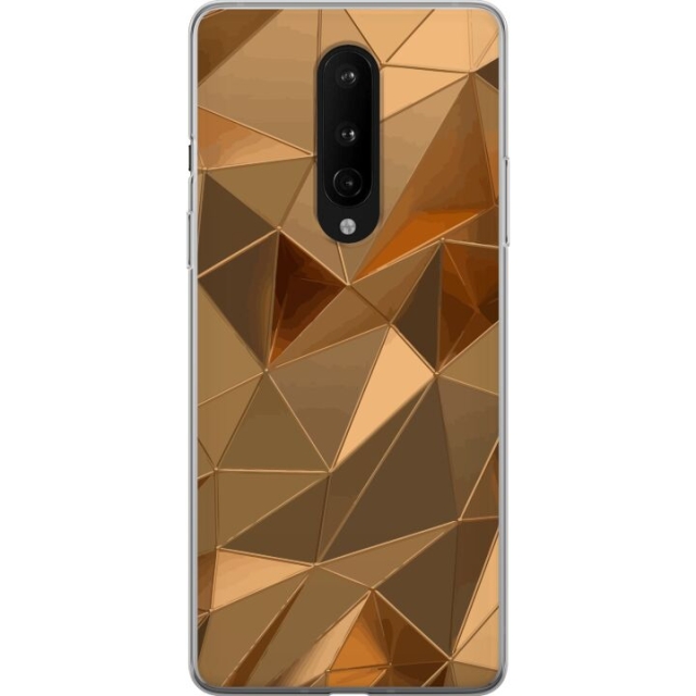 Mobiele hoes voor OnePlus 8 met 3D Goud ontwerp