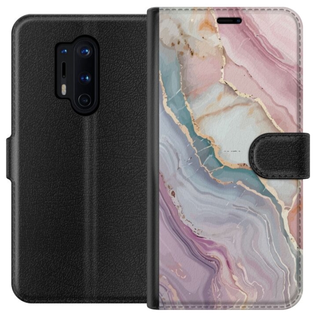 Portemonnee-hoesje voor OnePlus 8 Pro met Marmer ontwerp