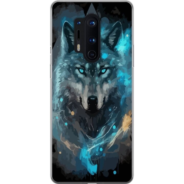 Mobiele hoes voor OnePlus 8 Pro met Wolf ontwerp