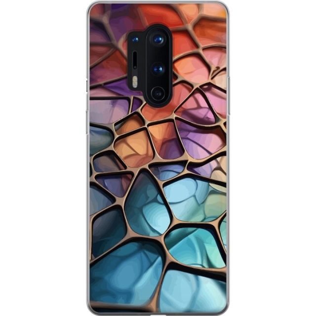 Mobiele hoes voor OnePlus 8 Pro met Metallic patroon ontwerp
