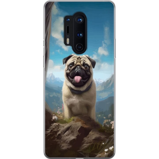 Mobiele hoes voor OnePlus 8 Pro met Blije Hond ontwerp