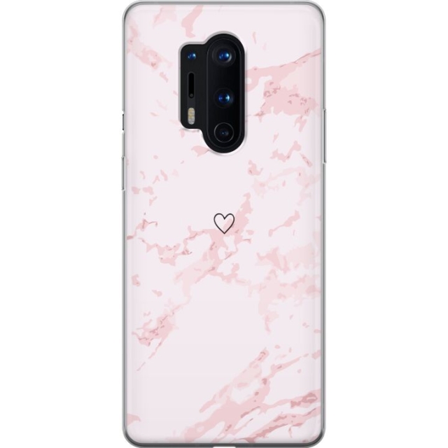 Mobiele hoes voor OnePlus 8 Pro met Roze Hart ontwerp