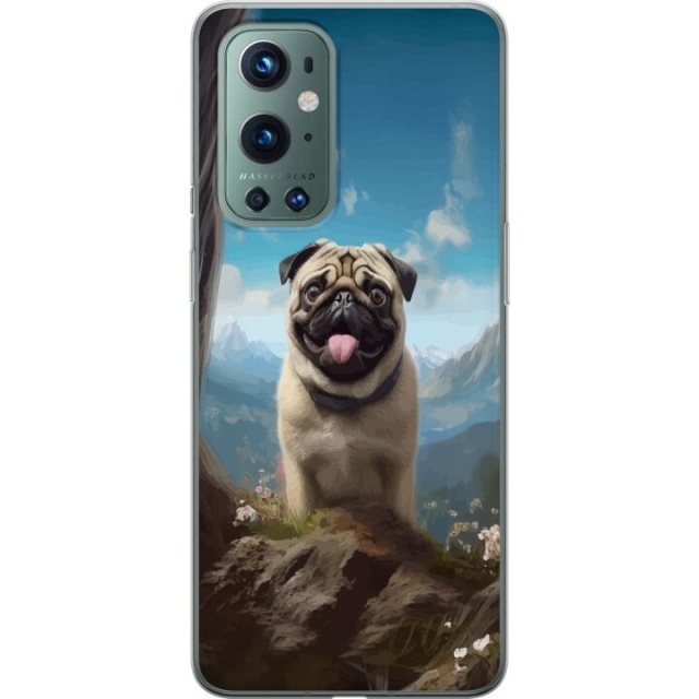 Mobiele hoes voor OnePlus 9 Pro met Blije Hond ontwerp