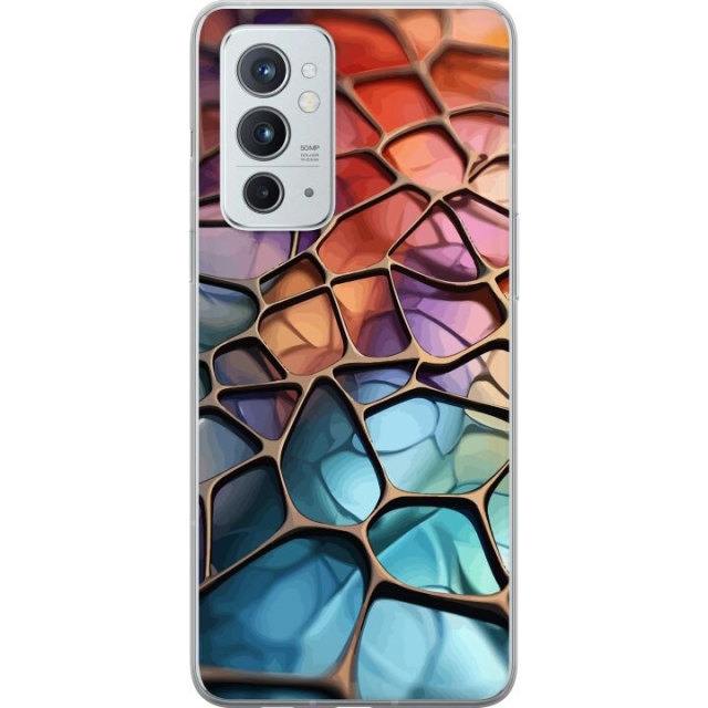 Mobiele hoes voor OnePlus 9RT 5G met Metallic patroon ontwerp