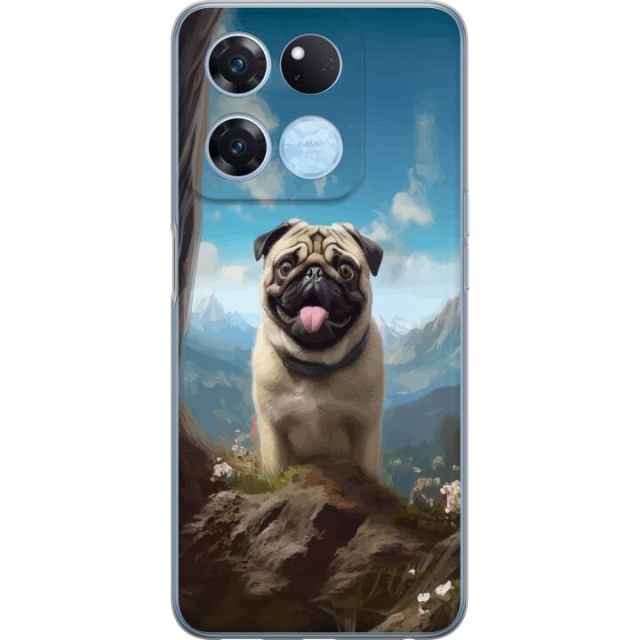 Mobiele hoes voor OnePlus Ace Racing met Blije Hond ontwerp
