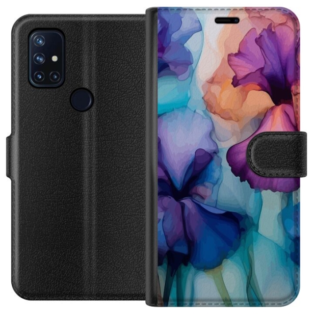 Portemonnee-hoesje voor OnePlus Nord N10 5G met Magische bloemen ontwerp
