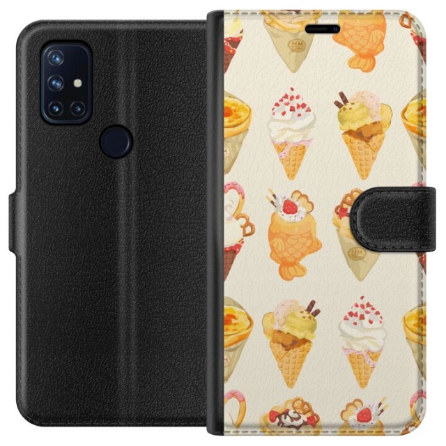 Portemonnee-hoesje voor OnePlus Nord N10 5G met Glasachtig ontwerp