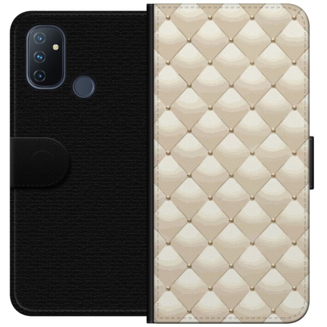 Portemonnee-hoesje voor OnePlus Nord N100 met Goudglans ontwerp