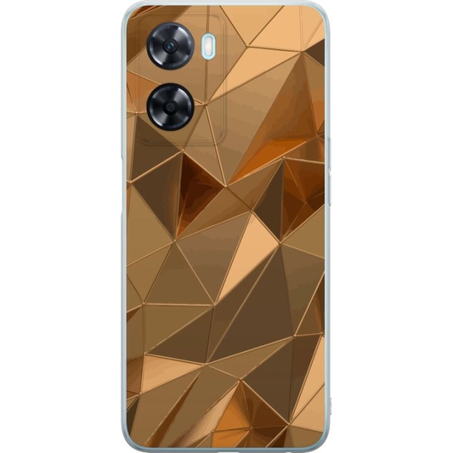 Mobiele hoes voor OnePlus Nord N20 SE met 3D Goud ontwerp