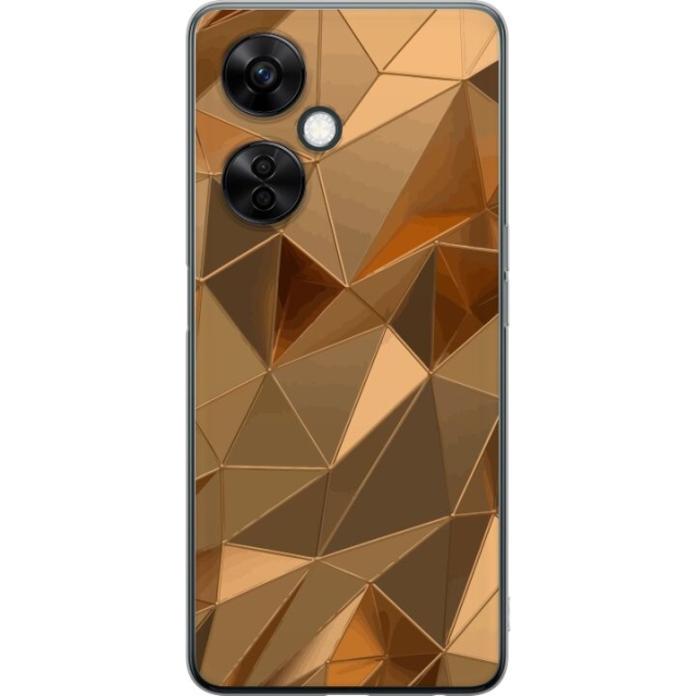 Mobiele hoes voor OnePlus Nord CE 3 Lite met 3D Goud ontwerp