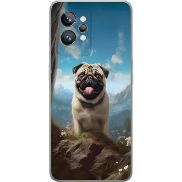 Mobiele hoes voor Realme GT2 Pro met Blije Hond ontwerp