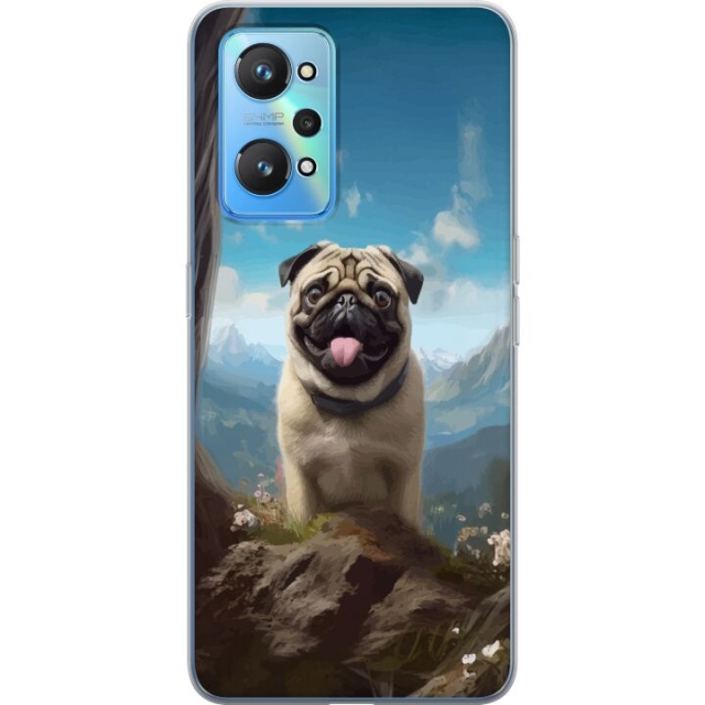 Mobiele hoes voor Realme GT Neo2 met Blije Hond ontwerp