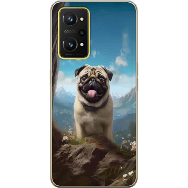 Mobiele hoes voor Realme GT Neo 3T met Blije Hond ontwerp