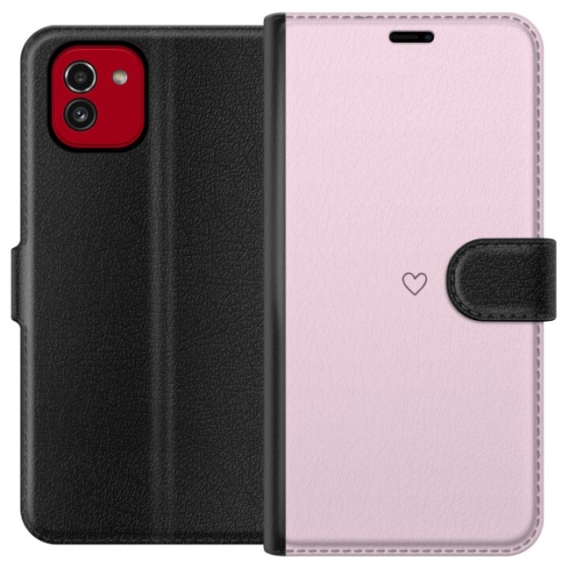 Portemonnee-hoesje voor Samsung Galaxy A03 met Hart ontwerp