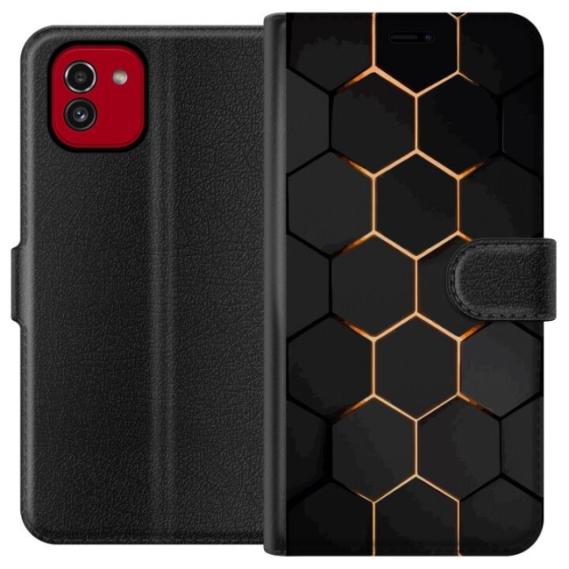 Portemonnee-hoesje voor Samsung Galaxy A03 met Luxe Patroon ontwerp