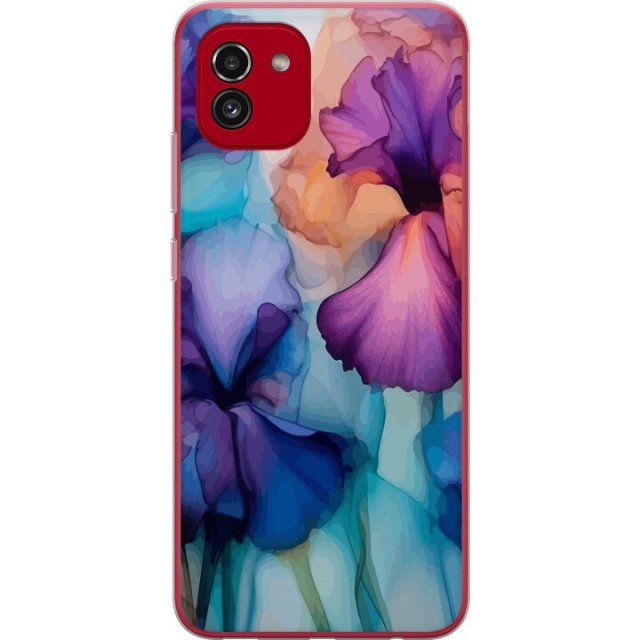 Mobiele hoes voor Samsung Galaxy A03 met Magische bloemen ontwerp