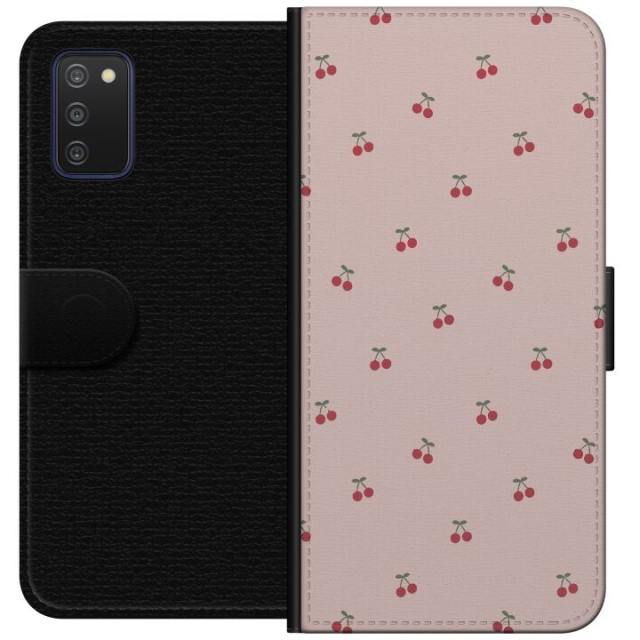 Portemonnee-hoesje voor Samsung Galaxy A03s met Kersen ontwerp