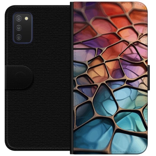 Portemonnee-hoesje voor Samsung Galaxy A03s met Metallic patroon ontwerp