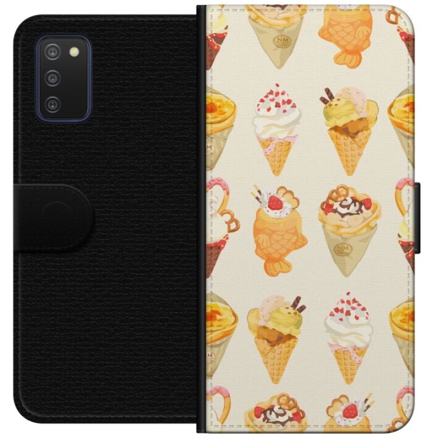 Portemonnee-hoesje voor Samsung Galaxy A03s met Glasachtig ontwerp