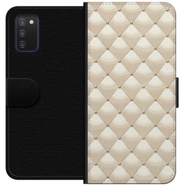 Portemonnee-hoesje voor Samsung Galaxy A03s met Goudglans ontwerp