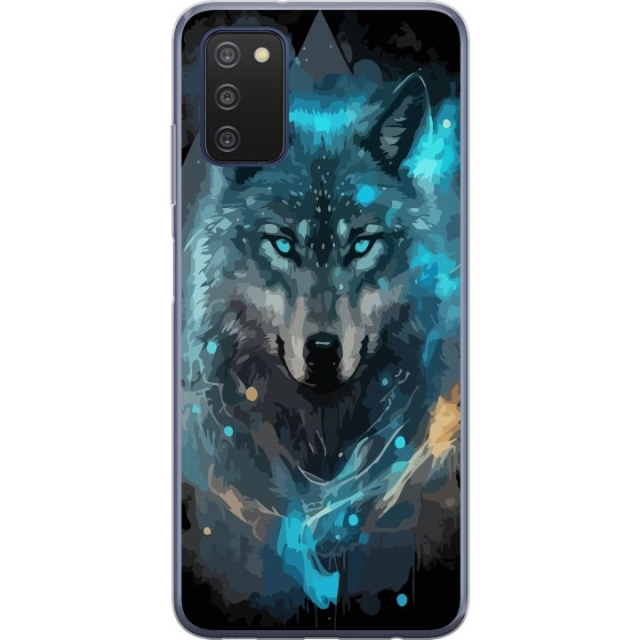 Mobiele hoes voor Samsung Galaxy A03s met Wolf ontwerp
