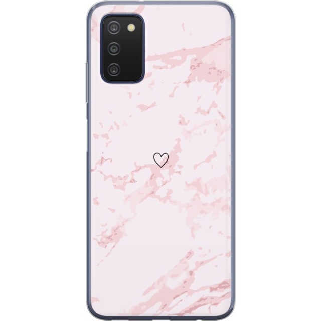 Mobiele hoes voor Samsung Galaxy A03s met Roze Hart ontwerp
