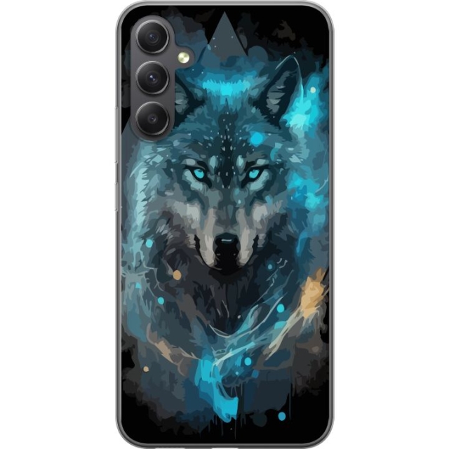 Mobiele hoes voor Samsung Galaxy A05s met Wolf ontwerp