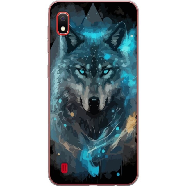 Mobiele hoes voor Samsung Galaxy A10 met Wolf ontwerp