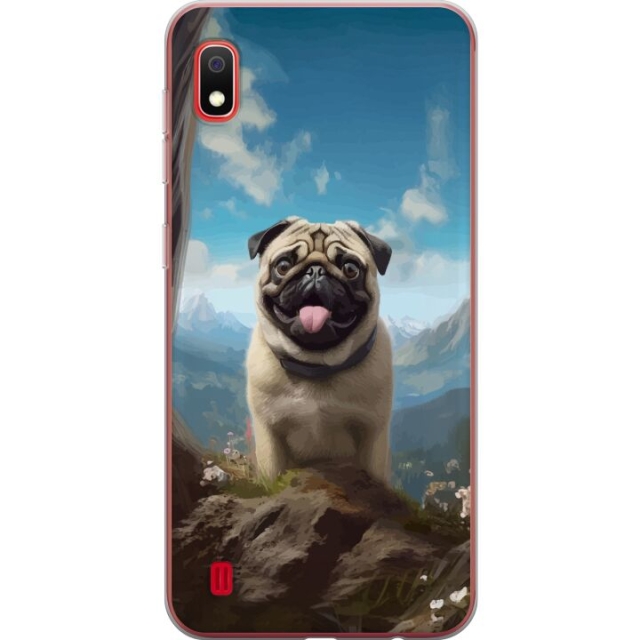 Mobiele hoes voor Samsung Galaxy A10 met Blije Hond ontwerp