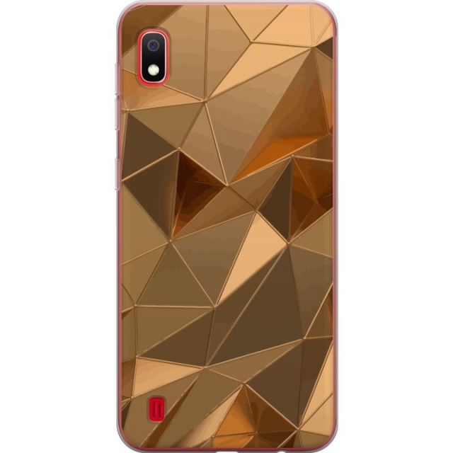 Mobiele hoes voor Samsung Galaxy A10 met 3D Goud ontwerp